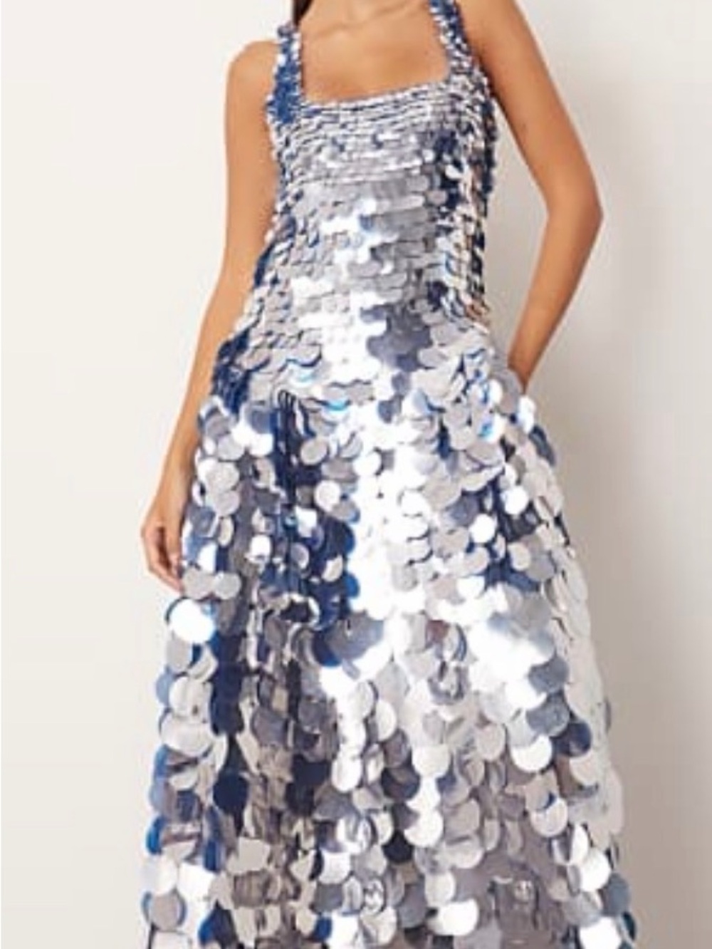 ASOS ARRANGE embellished sequin Square Neck Dress